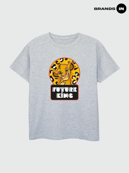Brands In Grey Boys Disney The Lion King 100% Cotton T-Shirt (E12286) | £18