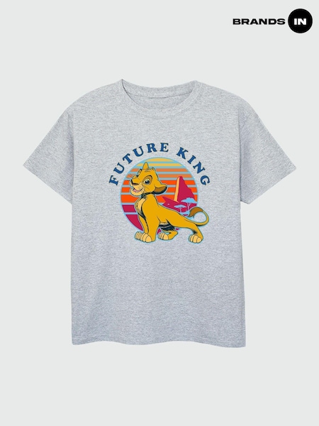 Brands In Grey Boys Disney The Lion King 100% Cotton T-Shirt (E12298) | £18