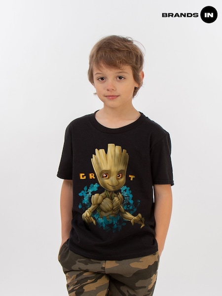 Brands In Black 100% Cotton Guardians Of The Galaxy Boys T-Shirt (E12301) | £20