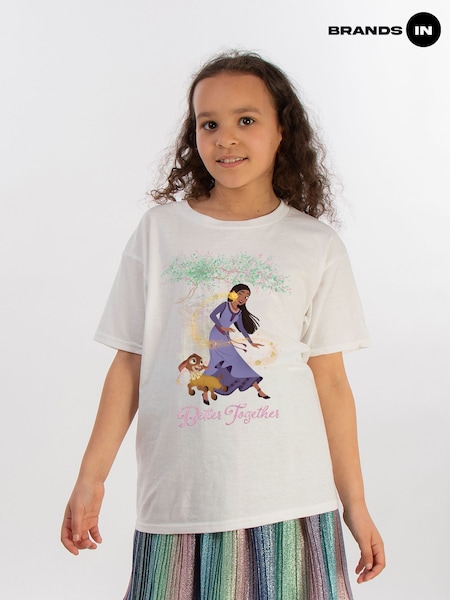 Brands In White 100% Cotton Wish Better Together Girls T-Shirt (E12303) | £20