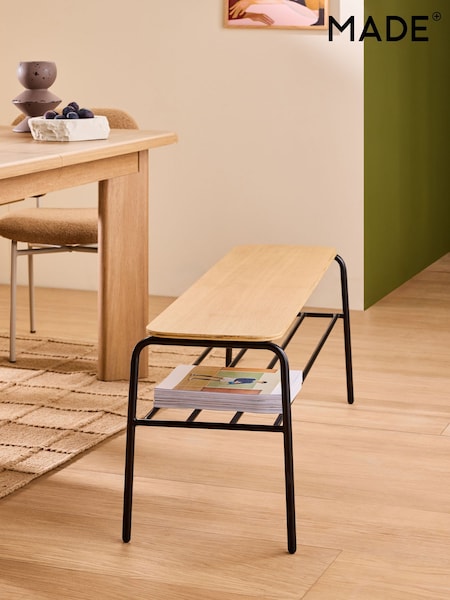MADE.COM Black Sadie Bench (E12332) | £199