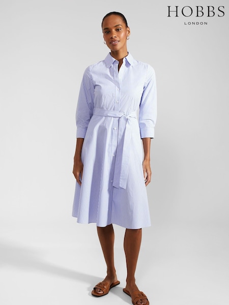 Hobbs Blue Harlow Dress (E12362) | £149