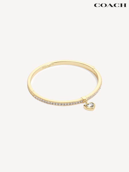 COACH Gold Heart Charm Bangle (E12394) | £125