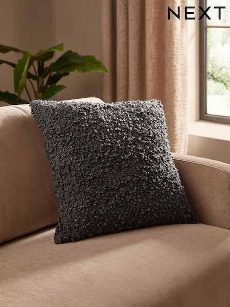 Charcoal Grey Cosy Texture 50 x 50cm Cushion (E12541) | £18