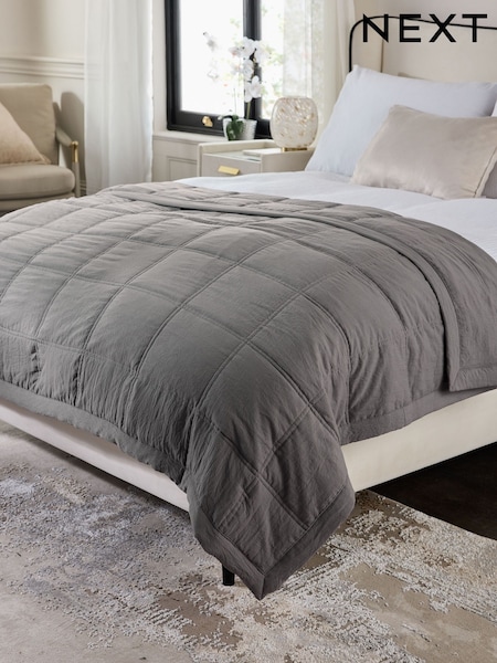 Grey Connie Quilted Bedspread (E12625) | £35 - £60