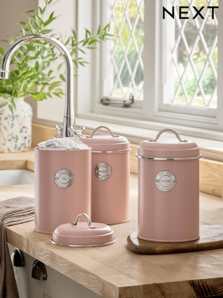 Set of 3 Pink Badge Storage Jars (E12747) | £22