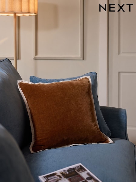 Ochre Loxley Velvet 50 x 50cm Cushion (E12763) | £18