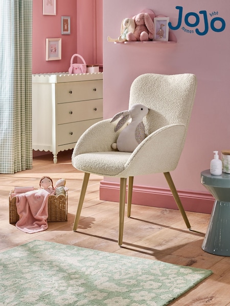Jojo Maman Bébé Snow White Boucle Nursing Accent Chair with Interchangable Rocking Legs (E13479) | £399