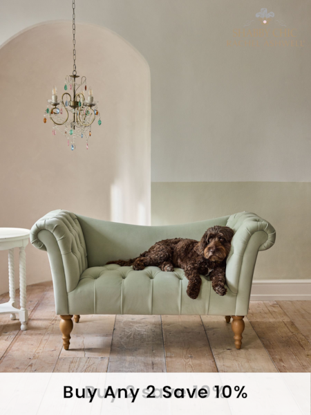 Shabby Chic by Rachel Ashwell® Sage Green Velvet Delilah Loveseat Sofa Accent Chair (E13649) | £699