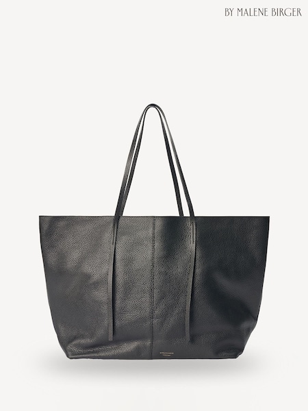 By Malene Birger Black Abilla Leather Tote Bag (E14121) | £370