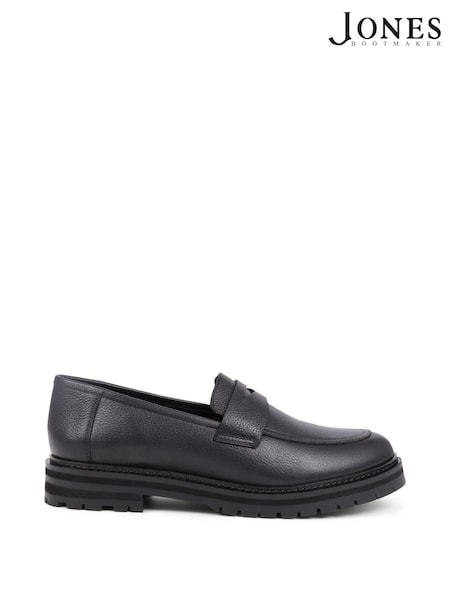 Jones Bootmaker Black Dara2 Leather Loafers (E14469) | £89