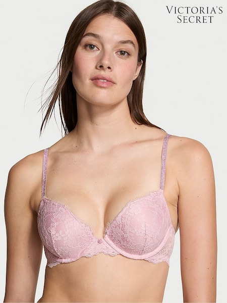 Victoria's Secret Chalk Rose Pink Push Up Twinkle Strap Bra (E14620) | £59