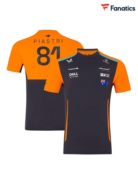 Fanatics Grey F1 McLaren 2024 Team Oscar Piastri Driver Set Up T-Shirt (E15021) | £60
