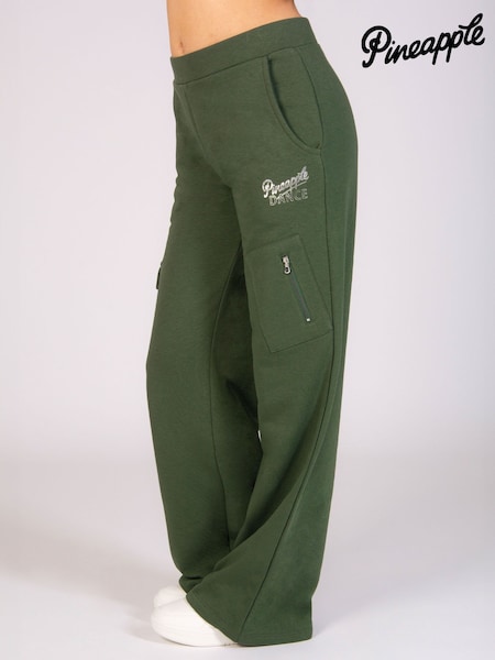 Pineapple Green Girls Wide Leg Cargo Joggers (E15220) | £28
