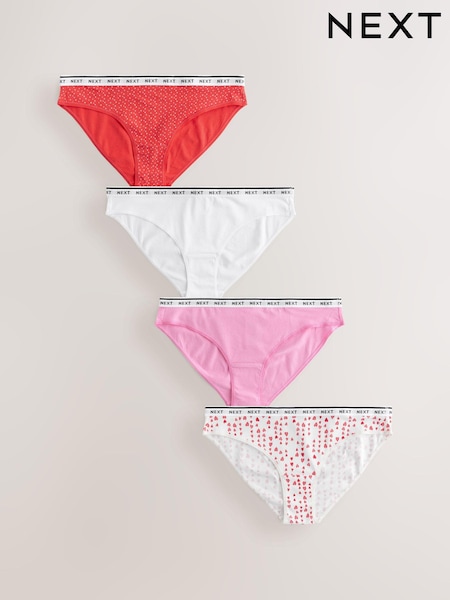 Valentines Bikini Logo Knickers 4 Pack (E15977) | £17