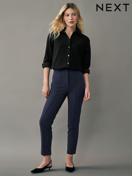 Navy Slim Sculpting Trousers (E16133) | £32