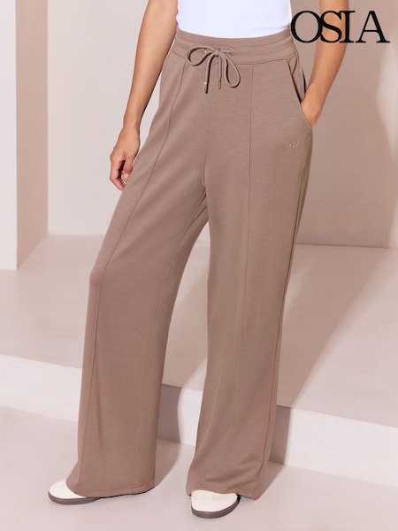 Mink Brown - Osia Wide Leg Modal Joggers