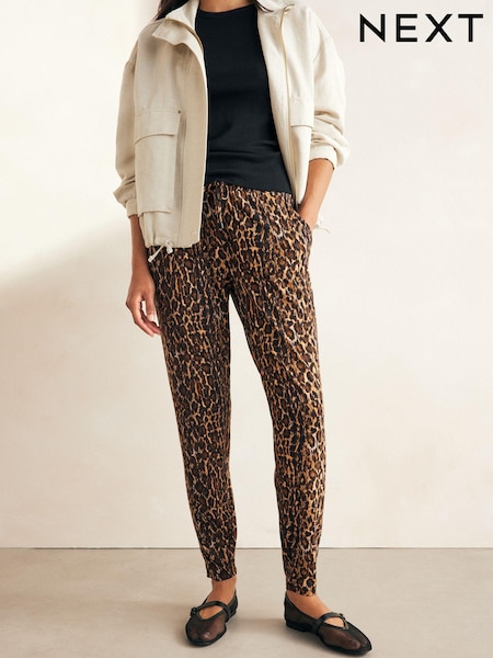 Animal Print Jersey Joggers (E16842) | £22