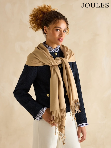 Joules Ascot Cream Pashmina Style Scarf (E16895) | £30