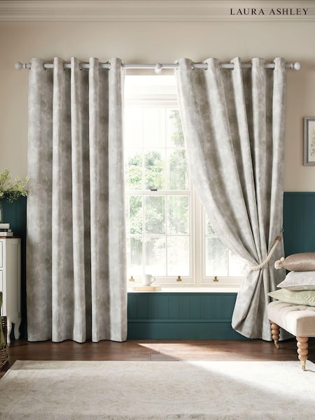 Laura Ashley Natural Millhayes Blackout Eyelet Curtains (E17177) | £80 - £150