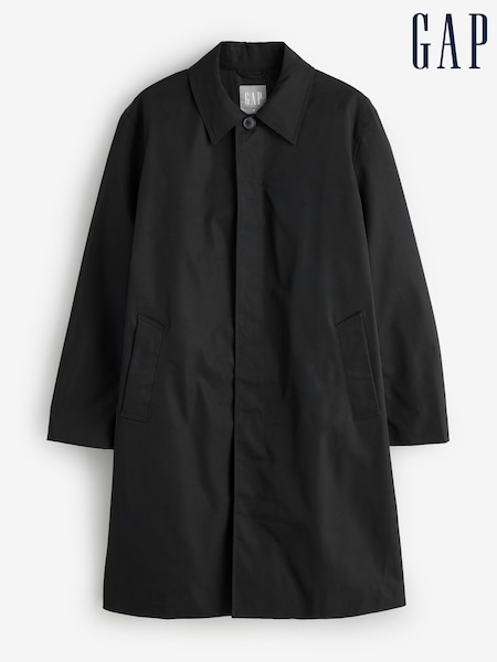 Black - Regular Gap Mac Coat