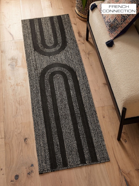 French Connection Black Jute Swati Jute Runner (E17651) | £85 - £125