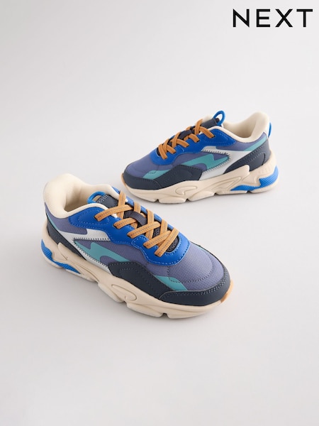 Blue Elastic Lace Trainers (E18071) | £26 - £33