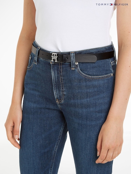 Tommy Hilfiger Black Logo Belt (E18367) | £50