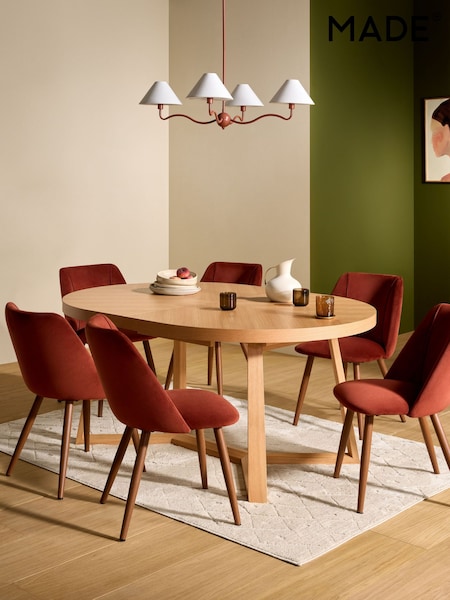MADE.COM Oak Belgrave Oval 6 to 8 Seater Extending Dining Table (E18517) | £1,299