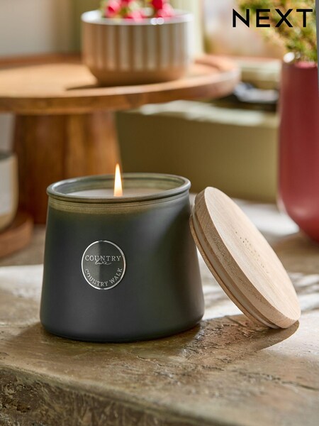 Green Country Walk Pine and Eucalyptus Luxury Scented Candle (E18617) | £12