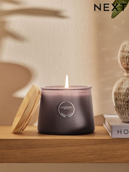 Burgundy Red Country Luxe Berry and Bay Luxury Scented Candle (E18618) | £12