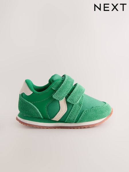 Green Standard Fit (F) Double Strap Trainers (E18686) | £23 - £25