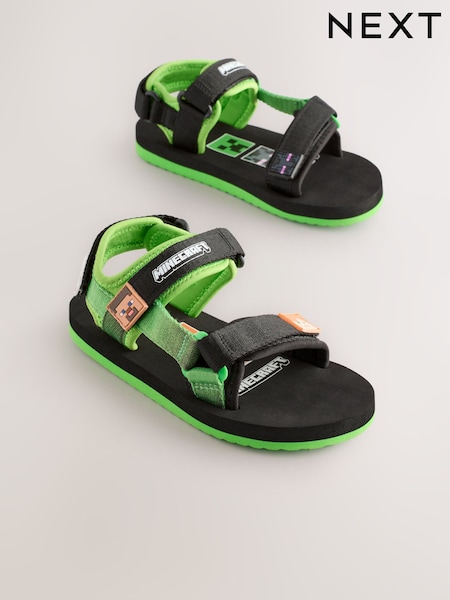 Black Green Minecraft Trekker Sandals (E18821) | £20 - £22