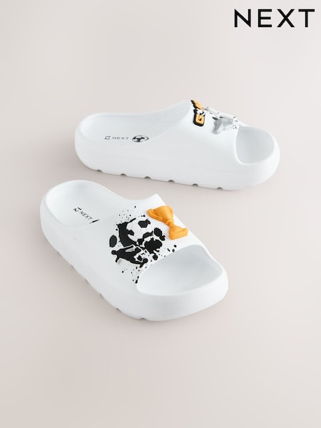 White Football Sliders (E18826) | £11 - £14
