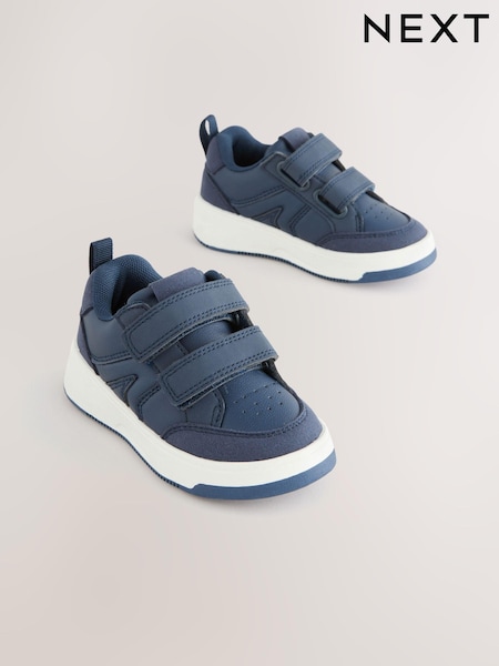 Navy Standard Fit (F) Touch Fastening Two Strap Trainers (E18975) | £18 - £20