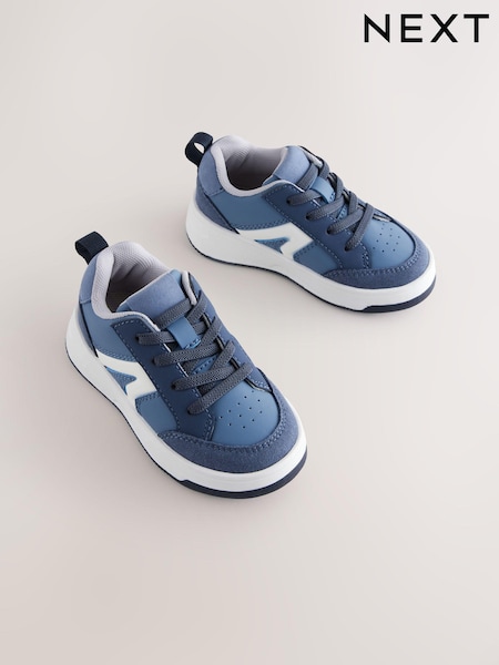 Blue Standard Fit (F) Elastic Lace Trainers (E18976) | £18 - £21