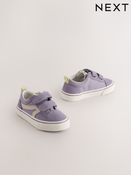 Purple Standard Fit (F) Touch Fastening Skate Trainers (E18977) | £18 - £20