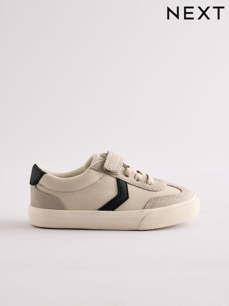 Grey Standard Fit (F) Touch Fastening Elastic Lace Trainers (E19010) | £16 - £19