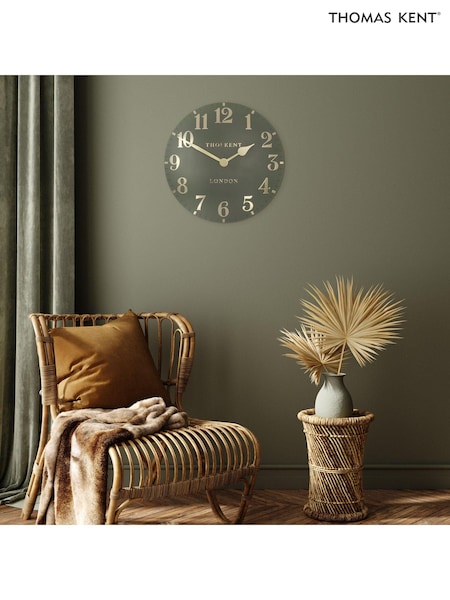 Thomas Kent Clocks Green 20" Arabic Wall Clock (E19127) | £90