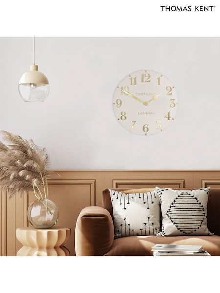 Thomas Kent Clocks Light Brown 12" Arabic Wall Clock (E19374) | £52