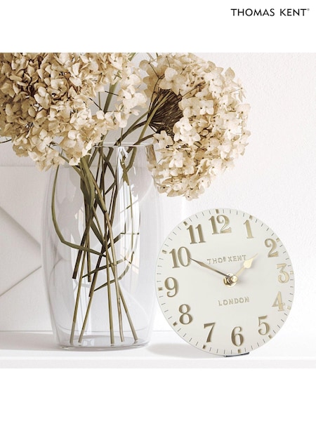 Thomas Kent Clocks Light Brown 6 Inch Arabic Mantel Clock (E19379) | £30