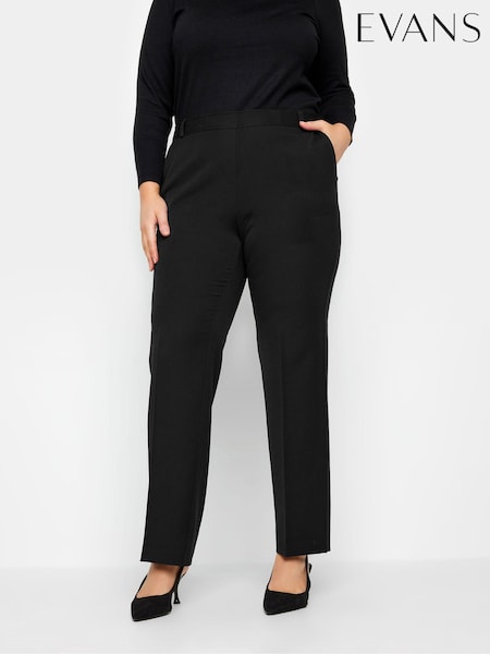 Evans Straight Leg Black Trousers (E19603) | £36