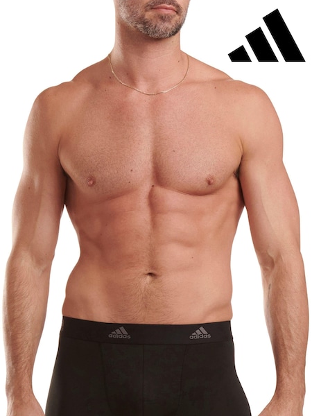 adidas Black Active Micro Flex Boxers 3 Pack (E19829) | £39