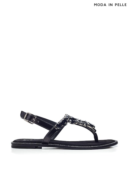 Moda in Pelle Tone Otalia Toe Post Jewel Trim Sandals (E21253) | £59