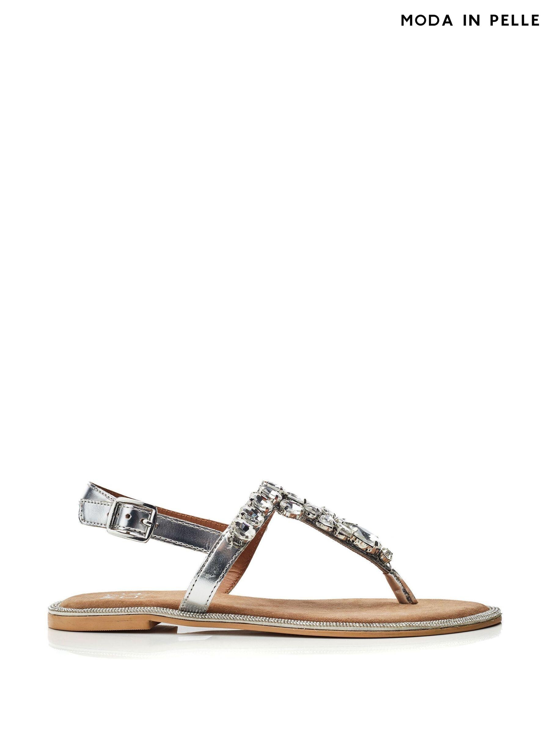 Moda in pelle lotus zip front sandal store