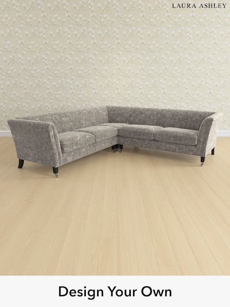 Kingsley Velvet/Pale French Grey Chatsworth By Laura Ashley (E21553) | £2,825