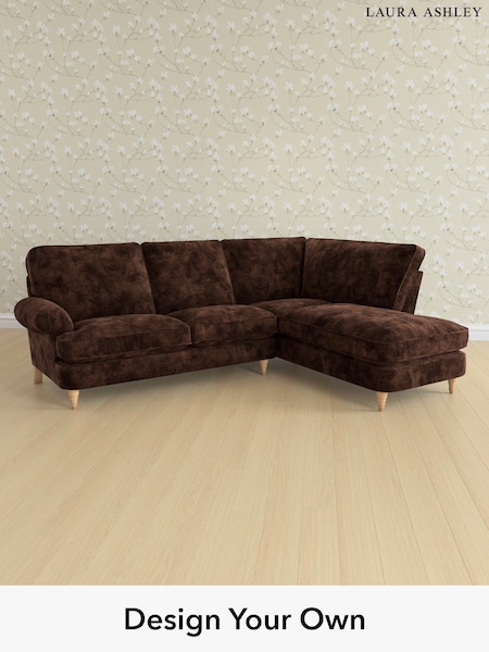 Kingsley Velvet/Chestnut Brown Beaumaris By Laura Ashley (E21928) | £2,450
