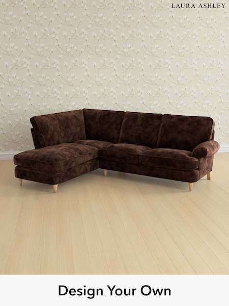 Kingsley Velvet/Chestnut Brown Beaumaris By Laura Ashley (E21928) | £2,450