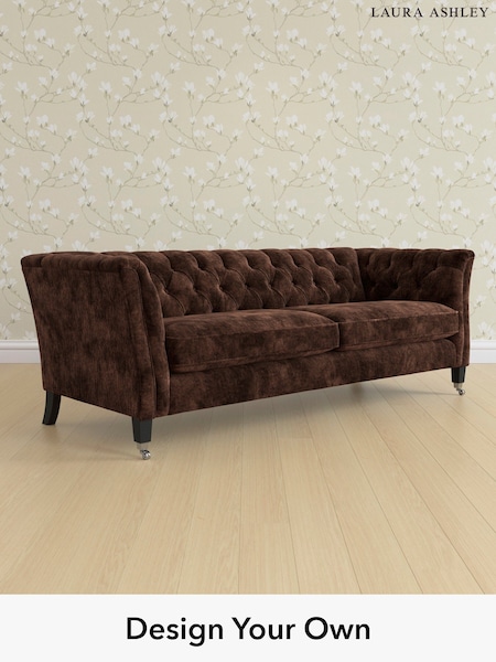 Kingsley Velvet/Chestnut Brown Chatsworth Button Back By Laura Ashley (E21930) | £1,700