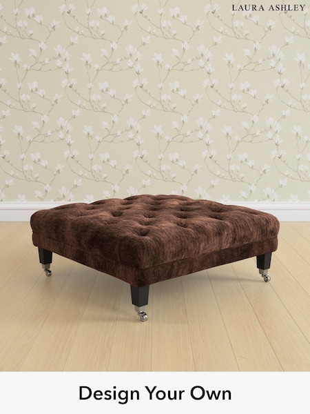 Kingsley Velvet/Chestnut Brown Chatsworth Button Back By Laura Ashley (E21930) | £650